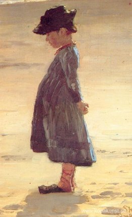 Flicka på stranden