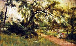 Kvinnors figurer i parken
