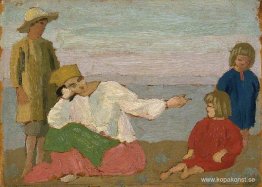 Dorelia och barnen på Martigues