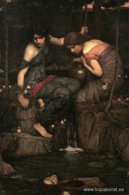 Nymfer som hittar huvudet på Orpheus
