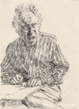 Självporträtt, teckning