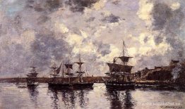 Camaret, tre mästare ankrade i hamnen
