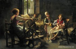Familj I En Inredning