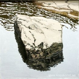 Studie för Flat Boulder Reflected