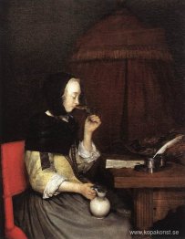 Kvinna som dricker vin