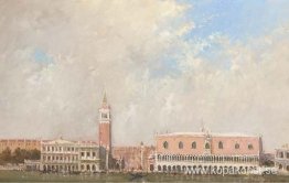Camponile och Doges Palace, Venedig