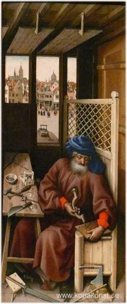 Mérode-altartavlan - Joseph som medeltida snickare