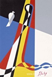 Komposition med fågel