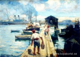 Marint landskap av Constanta hamn
