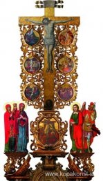 Korsfästelse med scener av Kristi passion