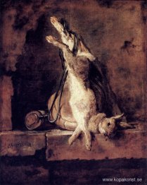 Vild kanin med viltpåse och pulverflaska