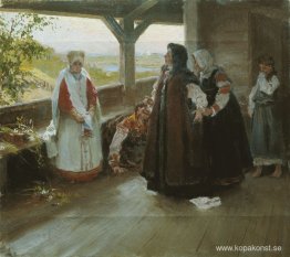 Spatade på terrassen