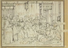 Studie för familjeporträttet av Thomas More