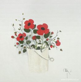 Vattenkokare Med Blommor