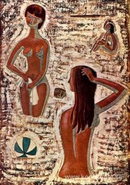 Il Pallone a Spicchi Bianchi e Verdi (Fanciulle al Mare)