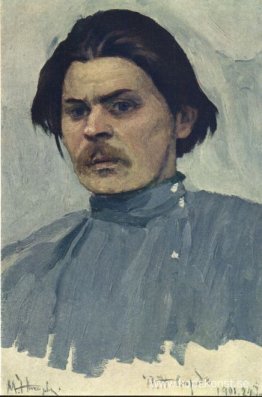 Porträtt av Maxim Gorkij