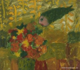 Fisk ovanför blommor