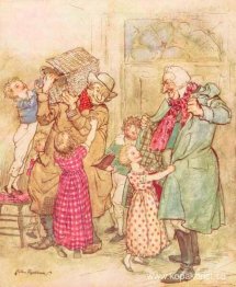 Laddat med julleksaker och presenter