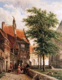 Utsikt bakom Grote Kerk i Naarden