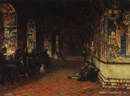 Verandan till Johannes Döparens kyrka i Tolchkovo. Yaroslavl