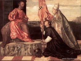 Påven Alexander IV presenterar Jacopo Pesaro för St Peter
