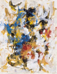 Turbulence in Color' - abstrakt akvarellkonst, målning på papper