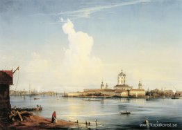 Smolny sett från Bolshaya Okhta