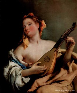 Flicka med mandolin