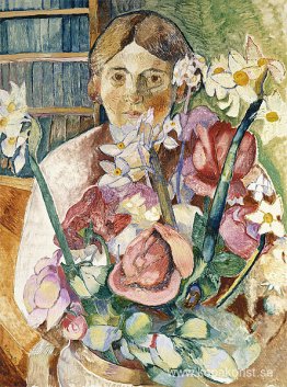 Figur genom blommor