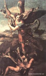 St. Michael överväldigande demonen