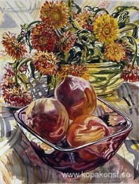 Persikor och stråblommor