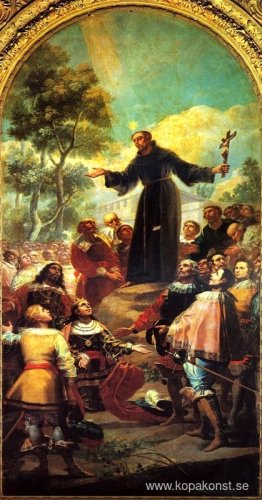 St Bernardino av Siena predikar för Alfonso V av Aragon