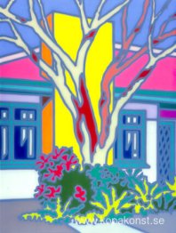 Hus med inhemskt träd