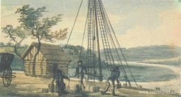 Jobbar på stranden