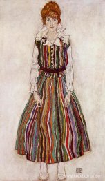 Porträtt av Edith Schiele, konstnärens fru