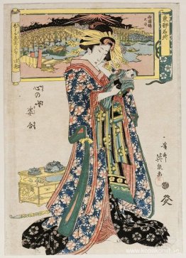 från serien Tôto meisho, Kokoro no nazo sugata awase