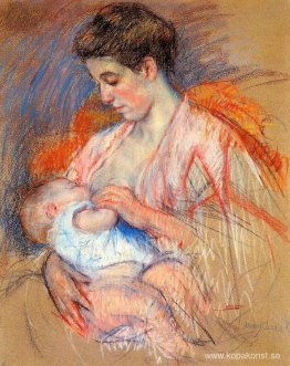 Mamma Jeanne ammar sitt barn