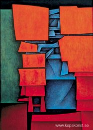 Karaktär i rött och blått