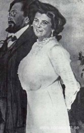 Porträtt av advokat Oscar Osipovich Grusenberg med sin fru (Rosa