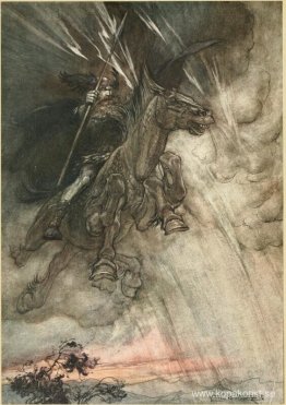 Raging, Wotan, rider till klippan