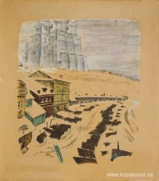 Pskov. Fiskmarknad vid foten av katedralen.