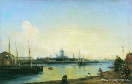 Smolny sett från Bolshaya Okhta