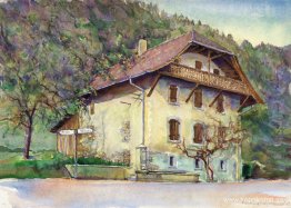 Hus av Dimen nära Ollon; ett skattehus i kantonen Vaud, Schweiz