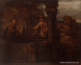 Rembrandt Kristus och Samariens kvinna