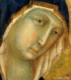 Jungfrun och barnet på en tron ​​(fragment)