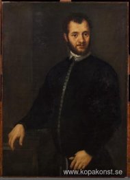 Porträtt av en ung man i svart