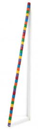 Rund trästång i rött, blått, orange, grönt, gult och violett