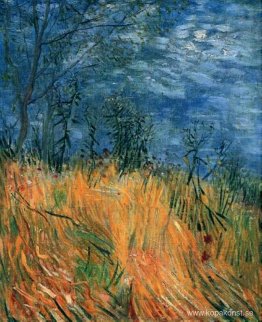 Edge of a Wheatfield med vallmo