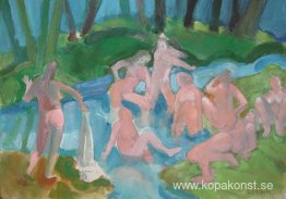 Badgäster efter Cezanne II