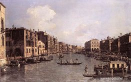 Canal Grande: Ser sydost från Campo Santa Sophia till Rialtobron